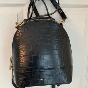 Faux croc backpack